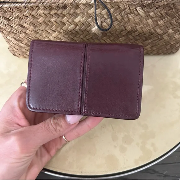 Rouje Kiki Bordeaux Leather Wallet - Picture 3 of 9